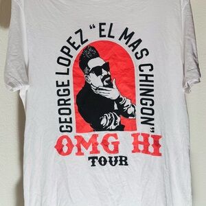 George Lopez Tour White Graphic T-Shirt